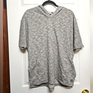 ✨️3/$20 Tees✨️ Victoria's Secret Marled Gray Tunic Short Sleeve Hoodie